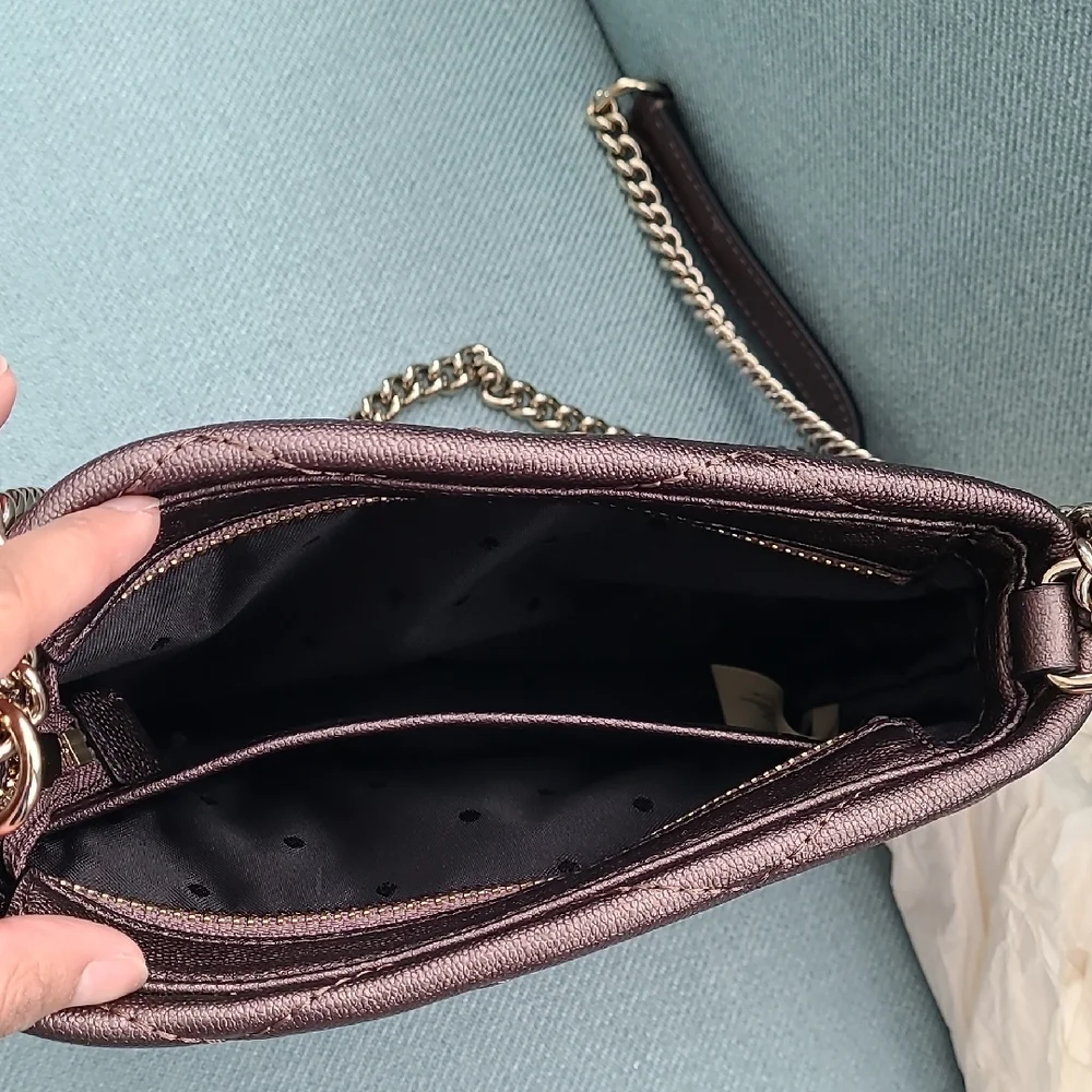 Kate Spade Reese Park Ellery Quilted Leather Crossbody Bag - Bronze
